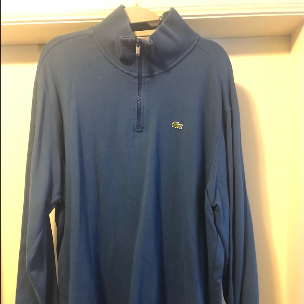 Dusty Blue Men’s Lacoste Quarter Zip